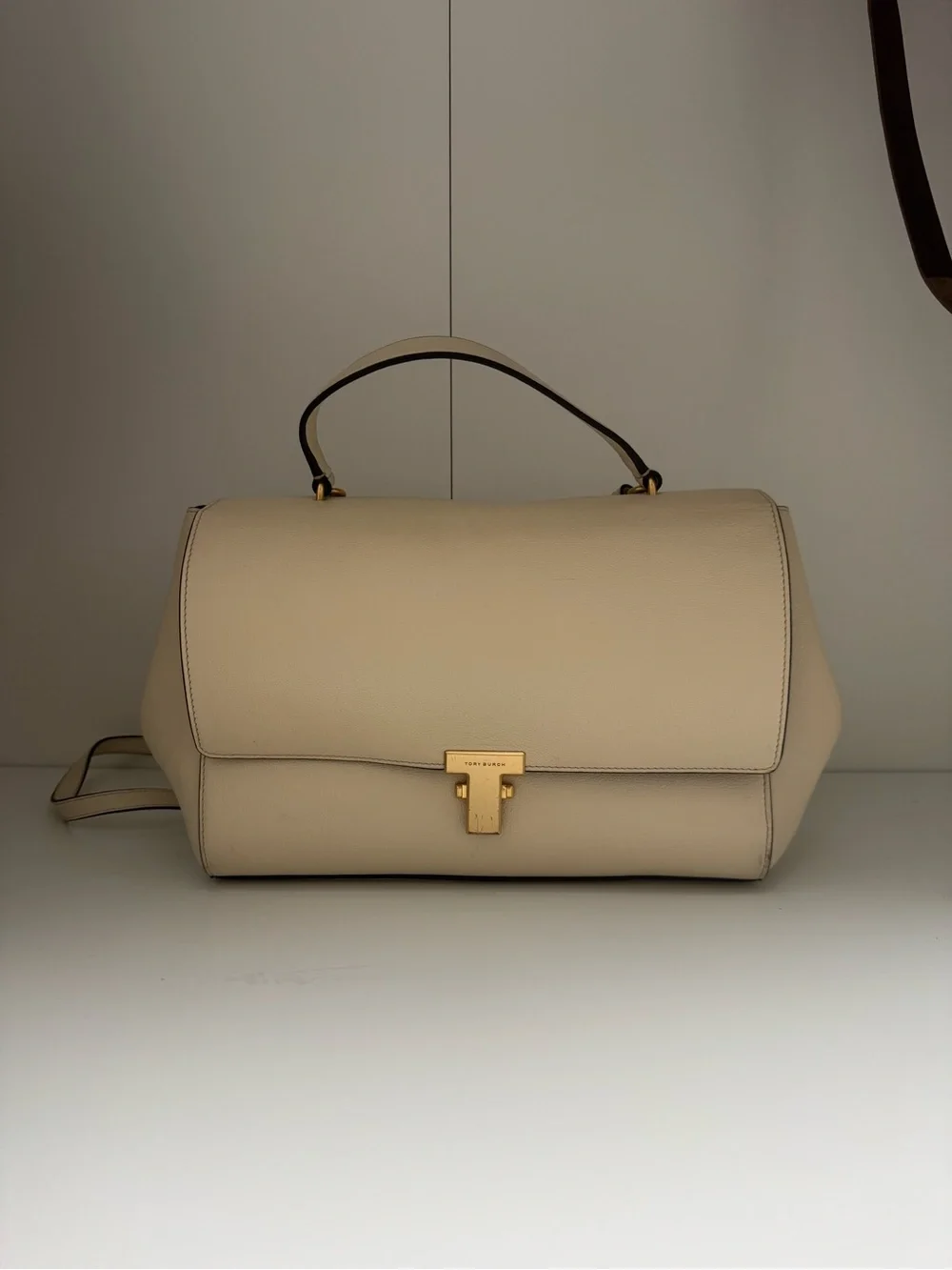 Tory Burch Ivory Leather Juliette Satchel Bag